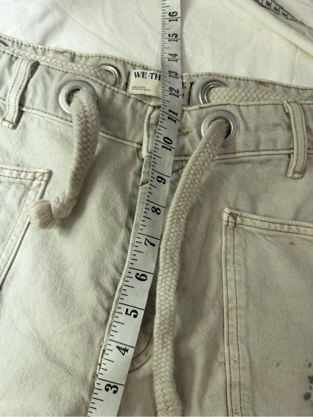 NWT FREE PEOPLE WE THE FREE Moxie Low Slung Barrel Jeans Jetty Splatter‎ 29 - Picture 13 of 16